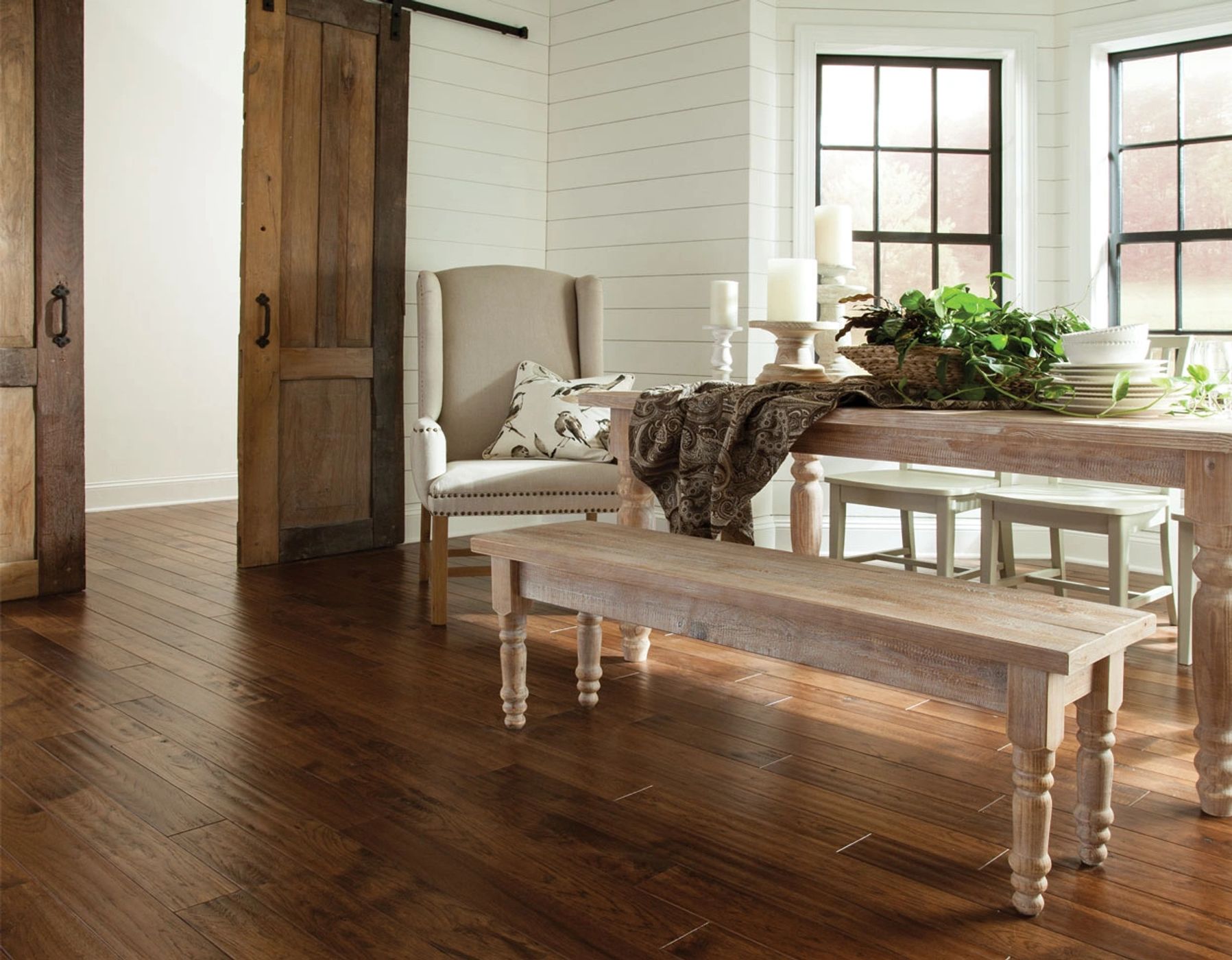 Solid factory finished hardwood